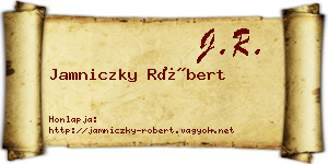 Jamniczky Róbert névjegykártya
